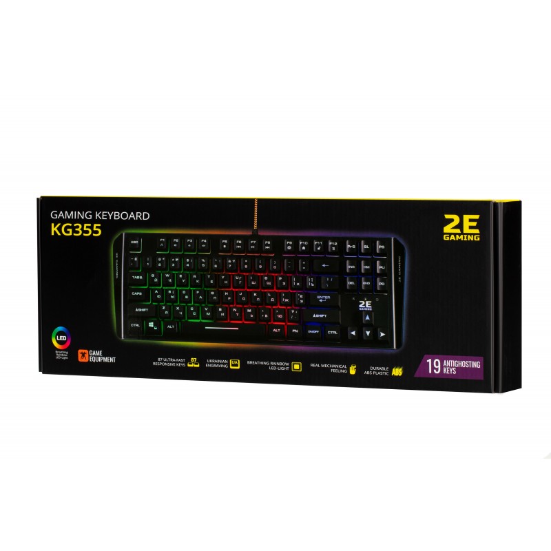 2E Gaming KG355 LED 87key USB Black Ukr