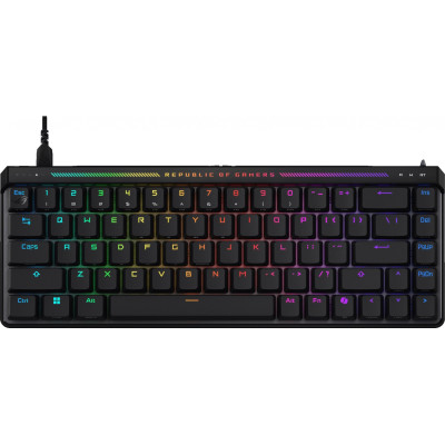 ASUS Клавіатура механічна ROG Falchion Ace HFX, 68key, HFX Magnetic Switches, USB-A, EN, RGB, чорний
