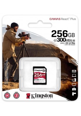 Kingston Карта пам'яті 256GB SDXC C10 UHS-II U3 R300/W260MB/s