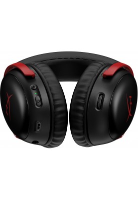 HyperX Гарнітура ігрова Cloud III, WL/USB-A/USB-C, чорно-червоний