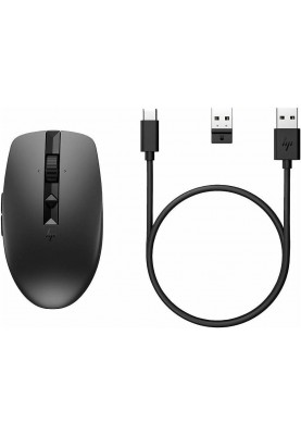 HP Миша 710 Rechargeable Silent, USB-A/WL/BT, чорний