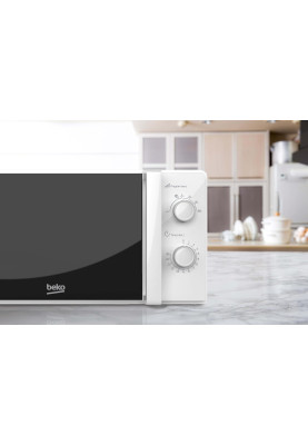 Beko Мікрохвильова піч, 20л, мех.керув., 700Вт, білий