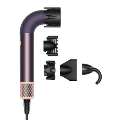 Dyson Фен HD17 Supersonic R Jasper/Plum, 1700Вт, 3 режими, іонізація, хол. обдув, 5 насадок, фіолетовий