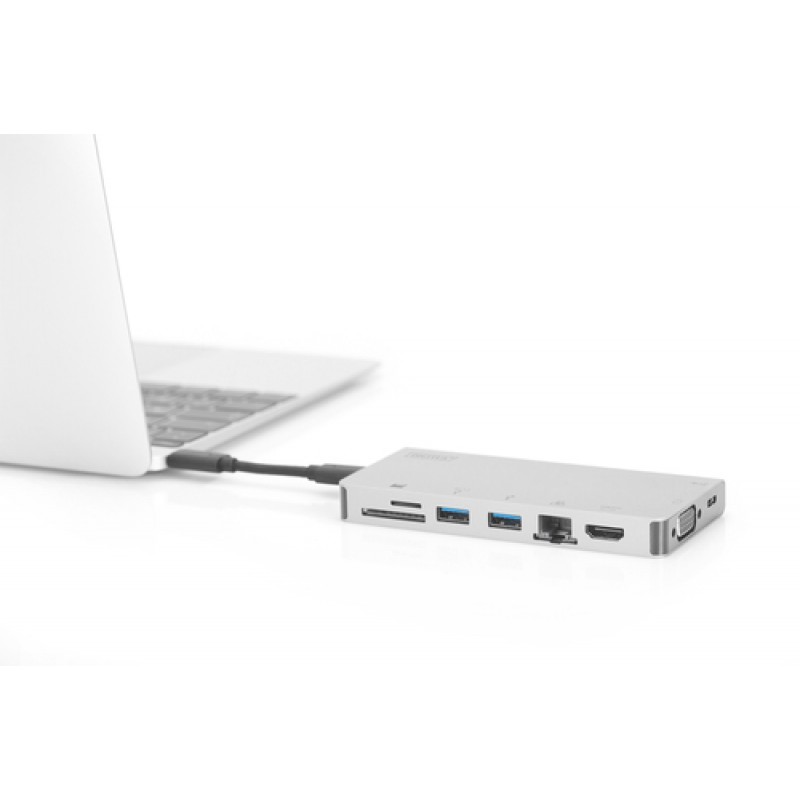 Digitus Док-станція Travel USB-C, 8 Port