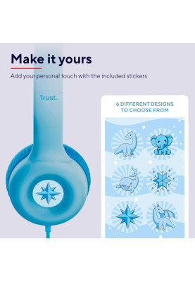 Trust Навушники Nouna Headphones mini-jack, Mic, Синій
