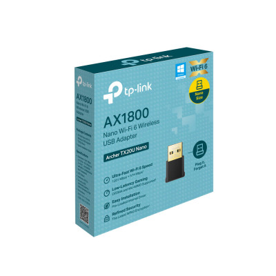 TP-Link WiFi-адаптер Archer TX20U Nano AX1800 USB 2.0