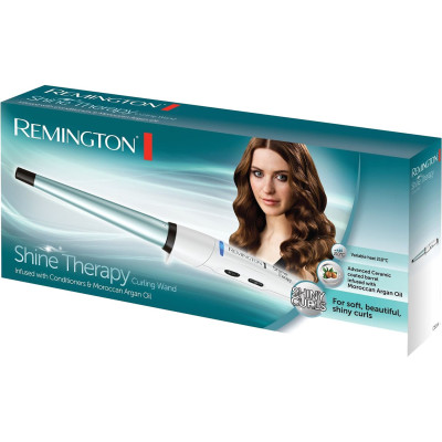 Remington Плойка Shine Therapy, конусна, >300Вт, темп.режимів-8, 140-210С, кераміка, білий
