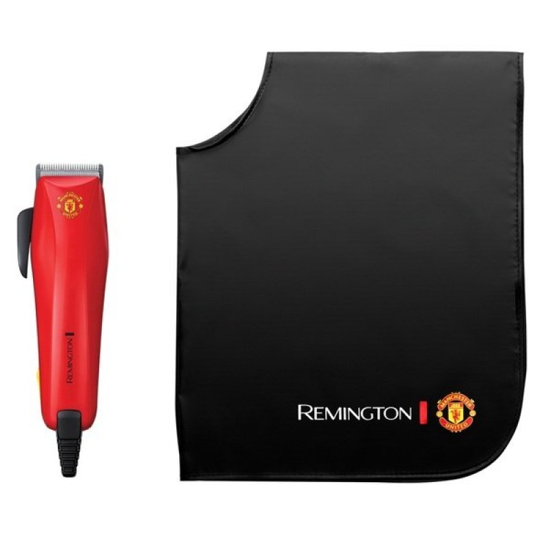Remington Машинка для стрижки Colour Cut Manchester United, від мережі, вібрац. мотор, насадок-11, накидка, акс. у компл., червон.