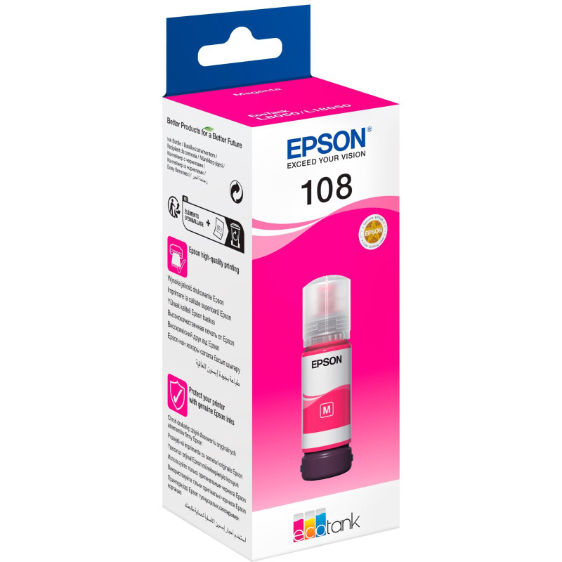 Epson Контейнер з чорнилом 108 EcoTank L8050/L18050 magenta