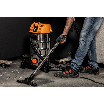 Neo Tools Пилосос професійний, 1600Вт, 18 кПа, контейнер 35л, HEPA, колеса, 7.5кг