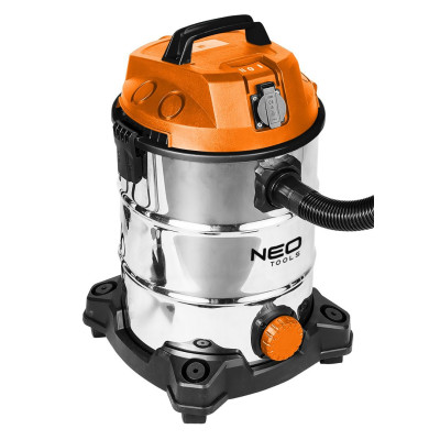 Neo Tools Пилосос професійний, 1400Вт, 18 кПа, контейнер 30л, HEPA, колеса, 5.92кг