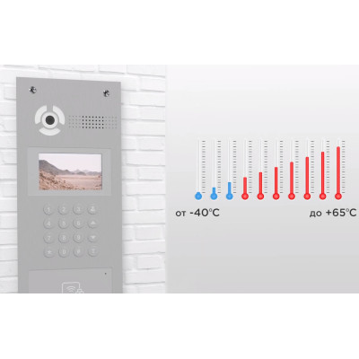 BAS-IP Панель виклику AA-07FB, багатоабонентська, 2MP, 120 градусів, переадресація, безконтактна картка, сріблястий