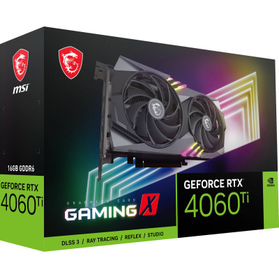 MSI Відеокарта GeForce RTX 4060 Ti 16GB GDDR6 GAMING X
