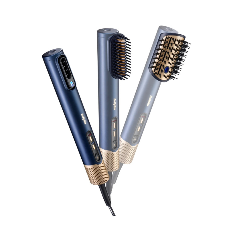 BaByliss Стайлер Air Wand, 1600Вт, темп.режимов-3, подвійна іонізація, 2 насадки, синій