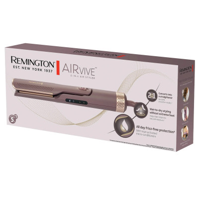 Remington Стайлер Remington AIRvive, 135Вт, темп.режимов-2, 140-190°C, термо килимок, кераміка, рожево- золотий