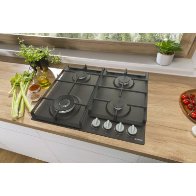 Gorenje Варильна поверхня газова, 60см, чавун, чорний Gorenje Варильна поверхня газова, 60см, чавун, чорний