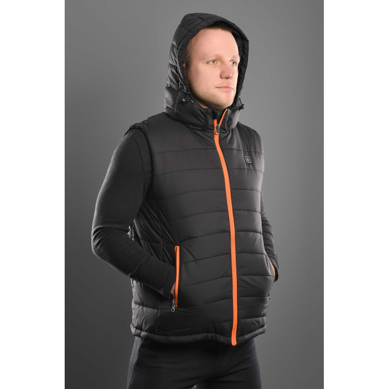 2E Tactical Жилет з підігрівом Heat Power Plus Black з капюшоном, розмір XXL
