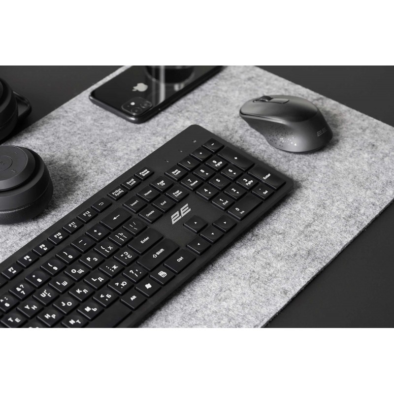 2E Комплект клавіатура та миша MK420 WL, EN/UK/RU, чорний