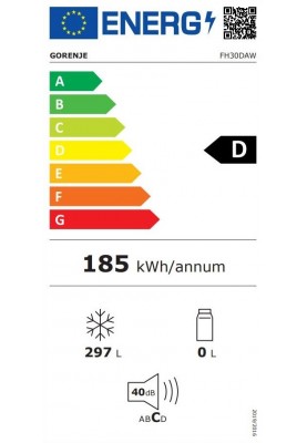 Gorenje Морозильний скринь, 297л, А+, ST, дисплей, білий