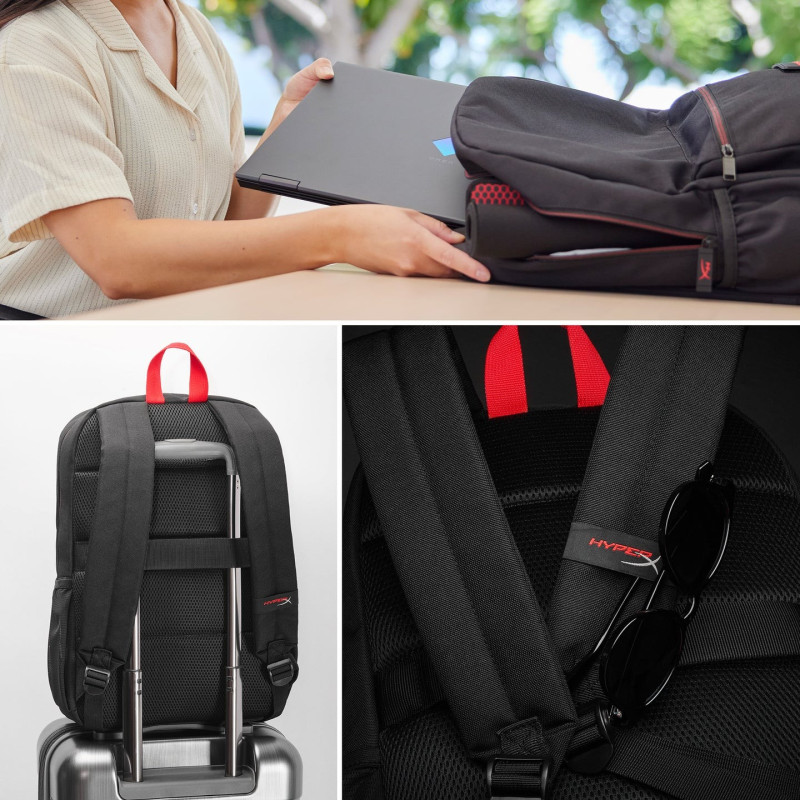 HyperX Рюкзак, Delta 16", чорний-червоний