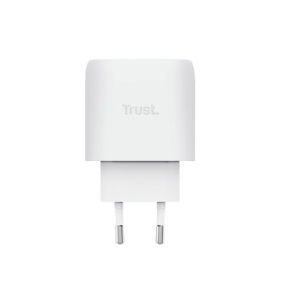 Trust Зарядне пристрій мережевий Maxo 45Вт, GaN, USB-C PD/PPS, білий