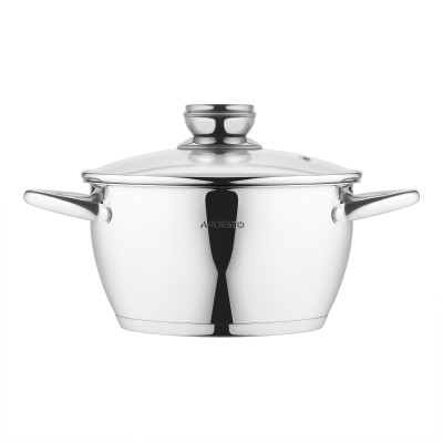 ARDESTO Каструля зі скляною кришкою Gemini Lucca, 3.2л, нержавіюча сталь