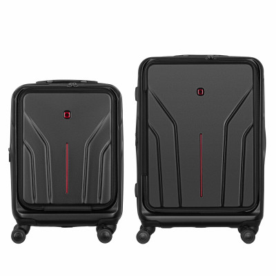 Wenger Набір валіз Wenger Amplix Hardside, полікарбонат, (S+M), TSA, 4 колеса, EXP, чорний