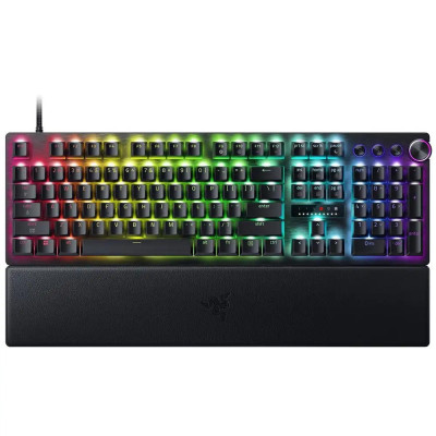 Razer Клавіатура механічна Huntsman V3 Pro 8KHz, 104key, Analog Optical Switch Gen-2, USB-A, EN, RGB, чорний