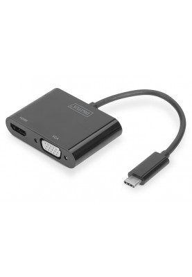 Digitus Адаптер USB 3.0 - HDMA+VGA Full HD, M/F, 0.15 m