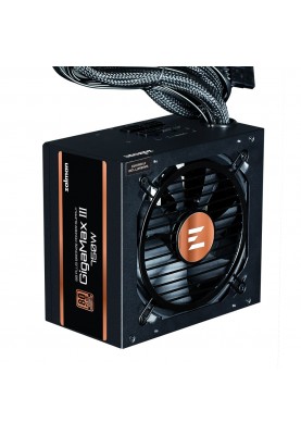 Zalman Блок живлення Gigamax 3 (750W) 88% 80+ Bronze 120мм 1xMB 24pin(20+4) 2xCPU (8pin(4+4)+8pin) 3xMolex 6xSATA 4xPCIe 8pin(6+2) 1x12VHPW