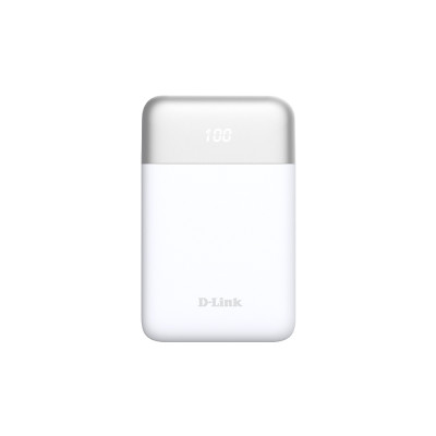 D-Link Акумулятор портативний літій-іонний Power Bank 10000мА*рік 18Вт 1xUSB-A, 1xUSB-C, білий