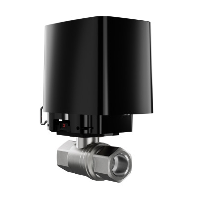 Ajax Розумний кульовий кран WaterStop 1" Jeweler, бездротовий, чорний