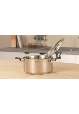 Tefal Кастрюля Daily Cook з кришкою, 24см, нержавіюча сталь, алюміній, бакеліт
