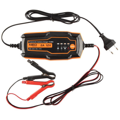 Neo Tools Зарядний пристрій автоматичний, 2А/35Вт, 4-60Ач, для кислотних/AGM/GEL акумуляторів