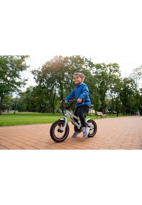 Miqilong Дитячий велосипед BS Сріблястий 12"