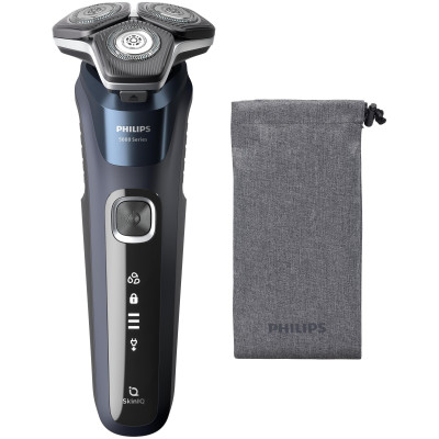 Philips Бритва електр. роторна Series 5000, 9Вт, бритв.головок-3, Li-Ion, сух.+волог., тример, синій