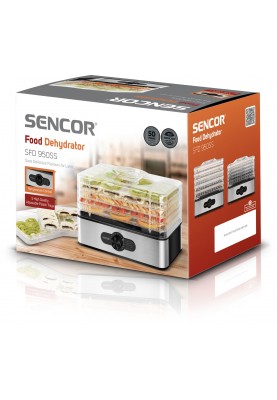Sencor Сушка для продуктів SFD950SS, 240Вт, 5 піддонів