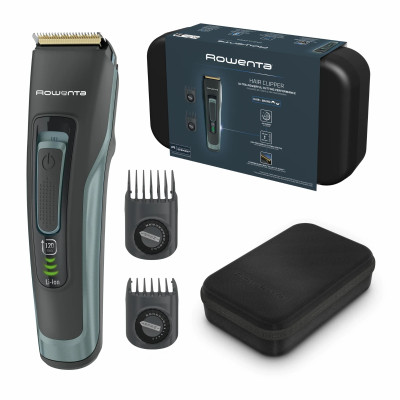 Rowenta Машинка для стрижки Advancer, для бороди, вусів, голови, мережа+акум., роторний мотор, насадок-2, кейс, титан.напил., темно-зелений