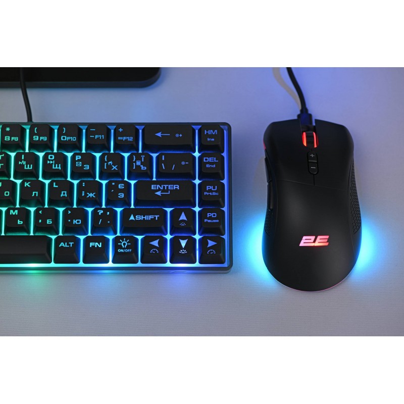 2E Gaming Миша MG350 WL, RGB USB Black