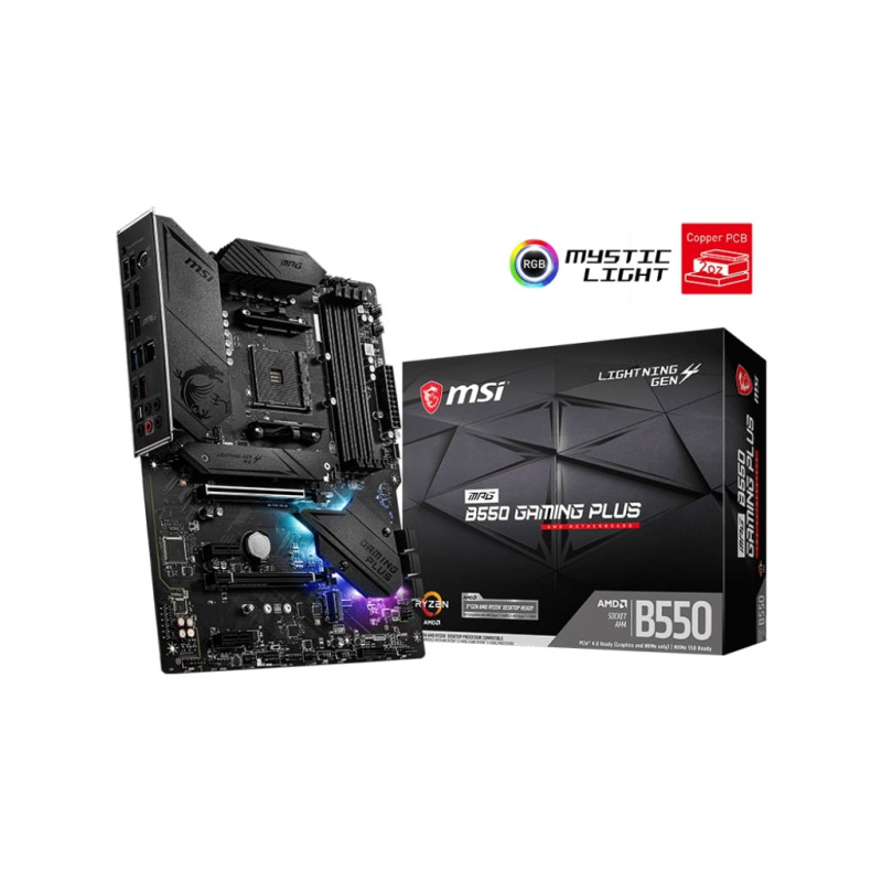 MSI Материнcька плата MPG B550 GAMING PLUS sAM4 B550 4xDDR4 HDMI DP ATX