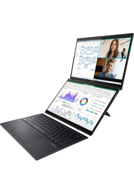 ASUS Ноутбук Zenbook DUO UX8406CA-QL214X 14" FHD OLED, Intel Ultra 7 255H, 32GB, F2TB, UMA, Win11P, Сірий