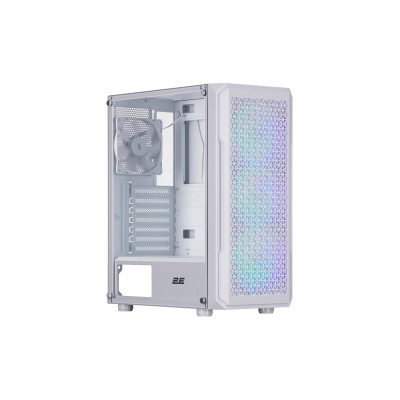 2E Gaming Корпус Hexagon G338W без БР 2xUSB3.0, 1xUSBType-C, 3x120мм ARGB, 1x120мм, VGA 330мм, LCS ready, HUB, TG Side Panel, ATX, білий