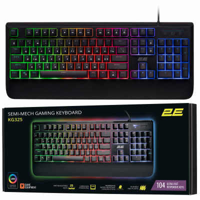 2E Gaming Клавіатура ігрова KG325 LED USB Black Ukr