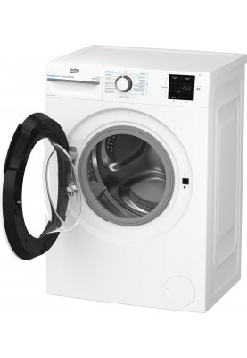 Beko Пральна машина фронтальна, 8кг, 1000, A+++ (-10%), 55см, дисплей, інвертор, ПАР, білий