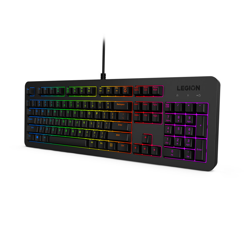 Lenovo Клавіатура мембранна Legion K300 104key, USB-A, EN/UKR, RGB, чорний