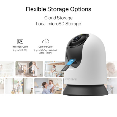 Mercusys IP-камера MC230 5MP N300 microSD motion detection. AI