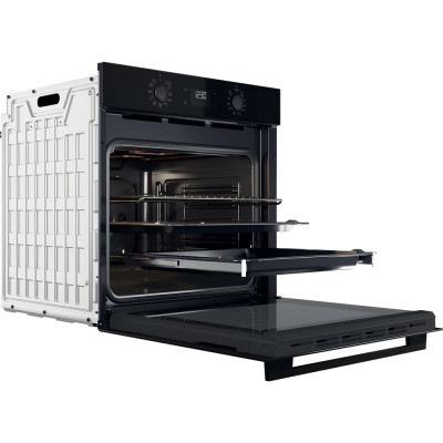 Whirlpool Духовий шафа електричний, 71л, A+, дисплей, конвекція, телескопічні напрямні, чорний