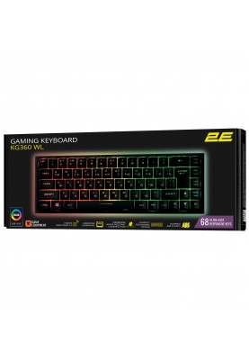 2E Gaming Клавіатура ігрова KG360 RGB 68key WL Black Ukr