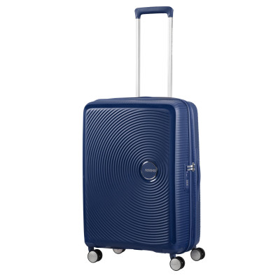 American Tourister Валіза American Tourister, Soundbox, поліпропілен, середня, 67см, 71.5/81л, TSA, 4 колеса, EXP, темно-синій
