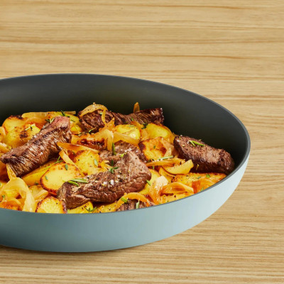 Tefal Сковорода Halo EUCALYPTUS, 24см, алюміній, бакеліт, сірий Tefal Сковорода Halo EUCALYPTUS, 24см, алюміній, бакеліт, сірий